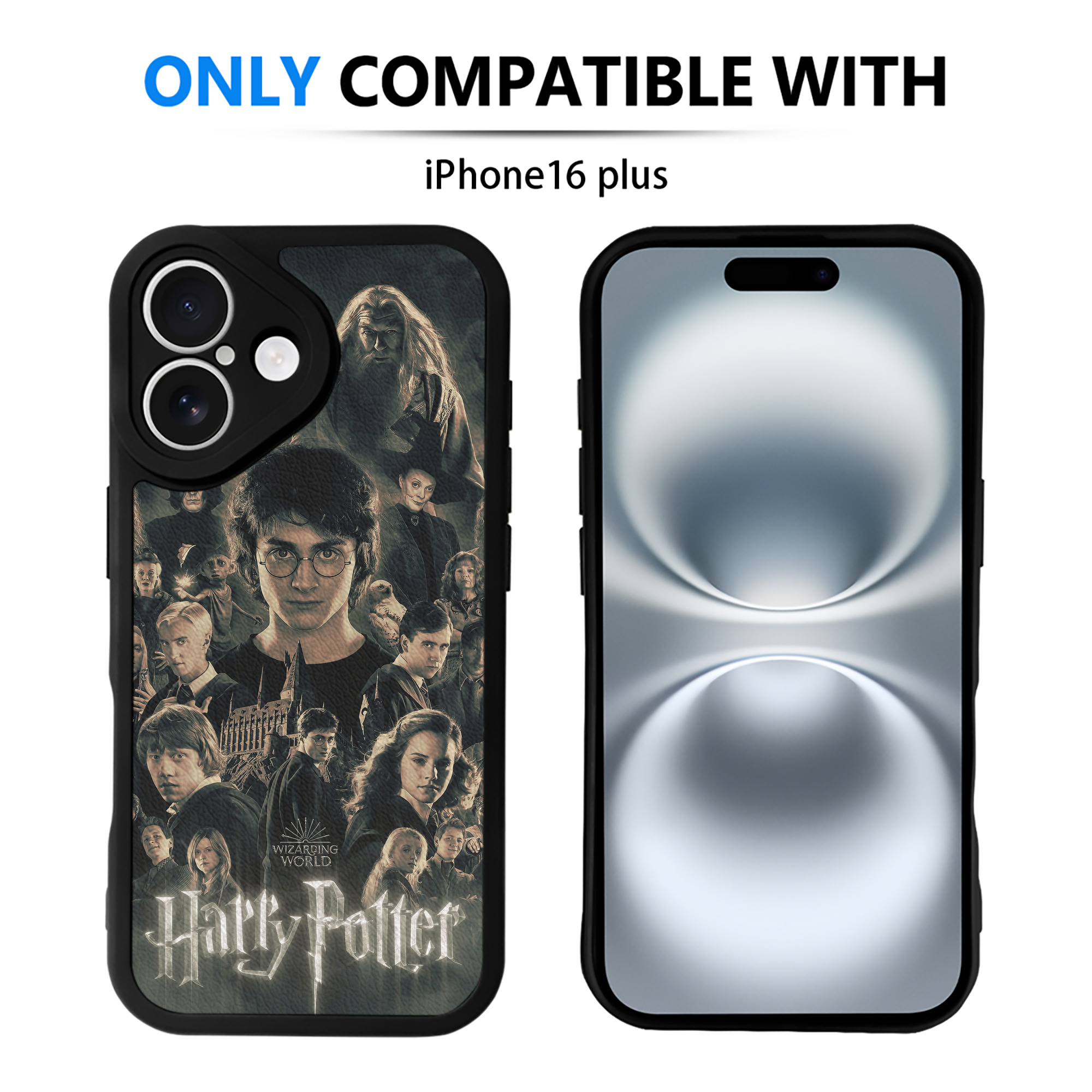 （画像用） Harry Potter ハリー・ポッターシリーズ 【iPhone 16シリーズ対応】シリコンスマホケース（レザー調） 材質：シリコン